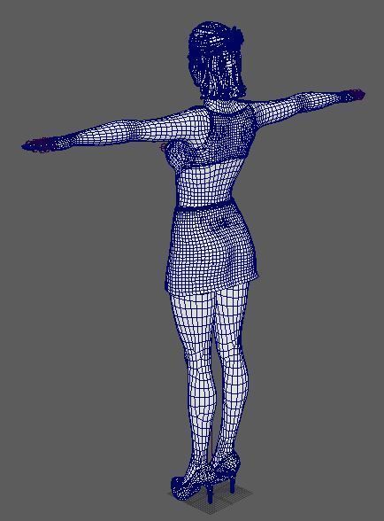 Gal Gadot Character Low-poly 3D model_21