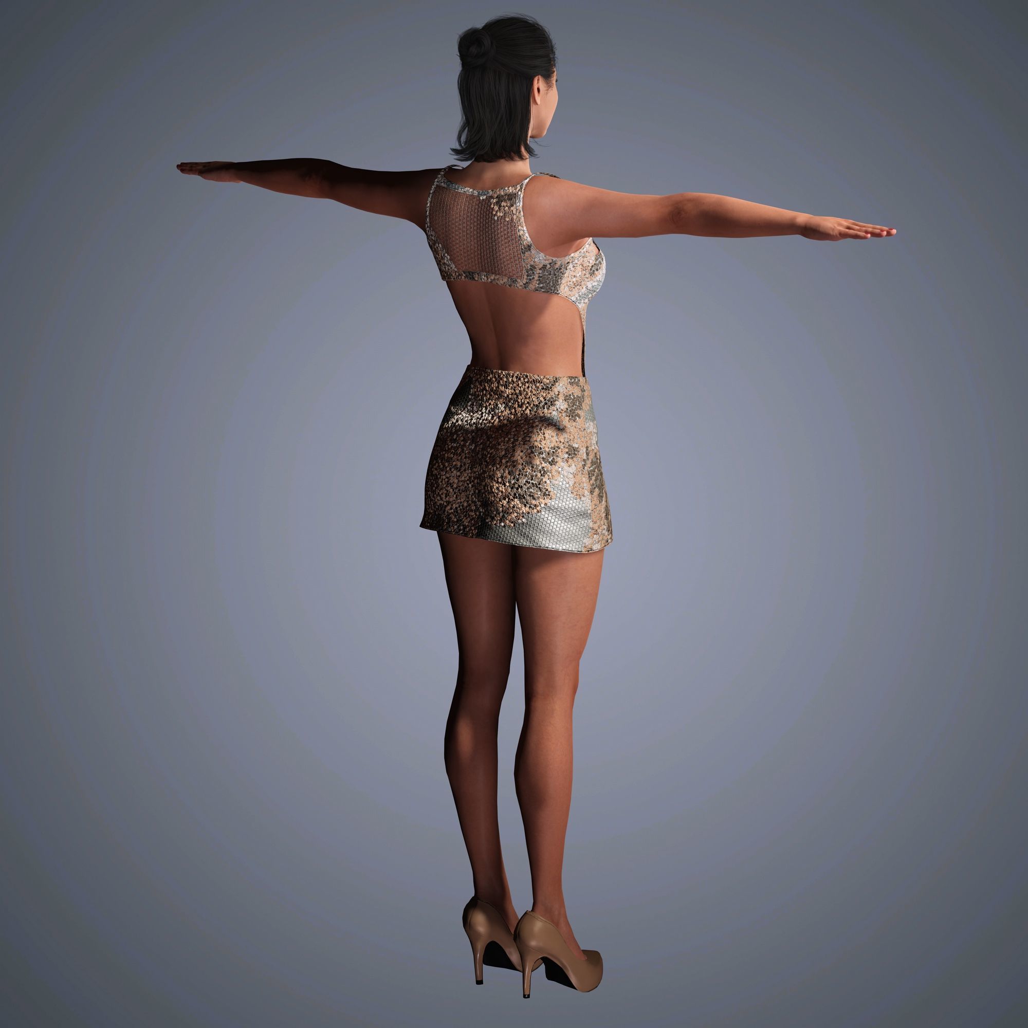 Gal Gadot Character Low-poly 3D model_15