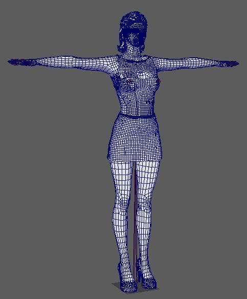 Gal Gadot Character Low-poly 3D model_24