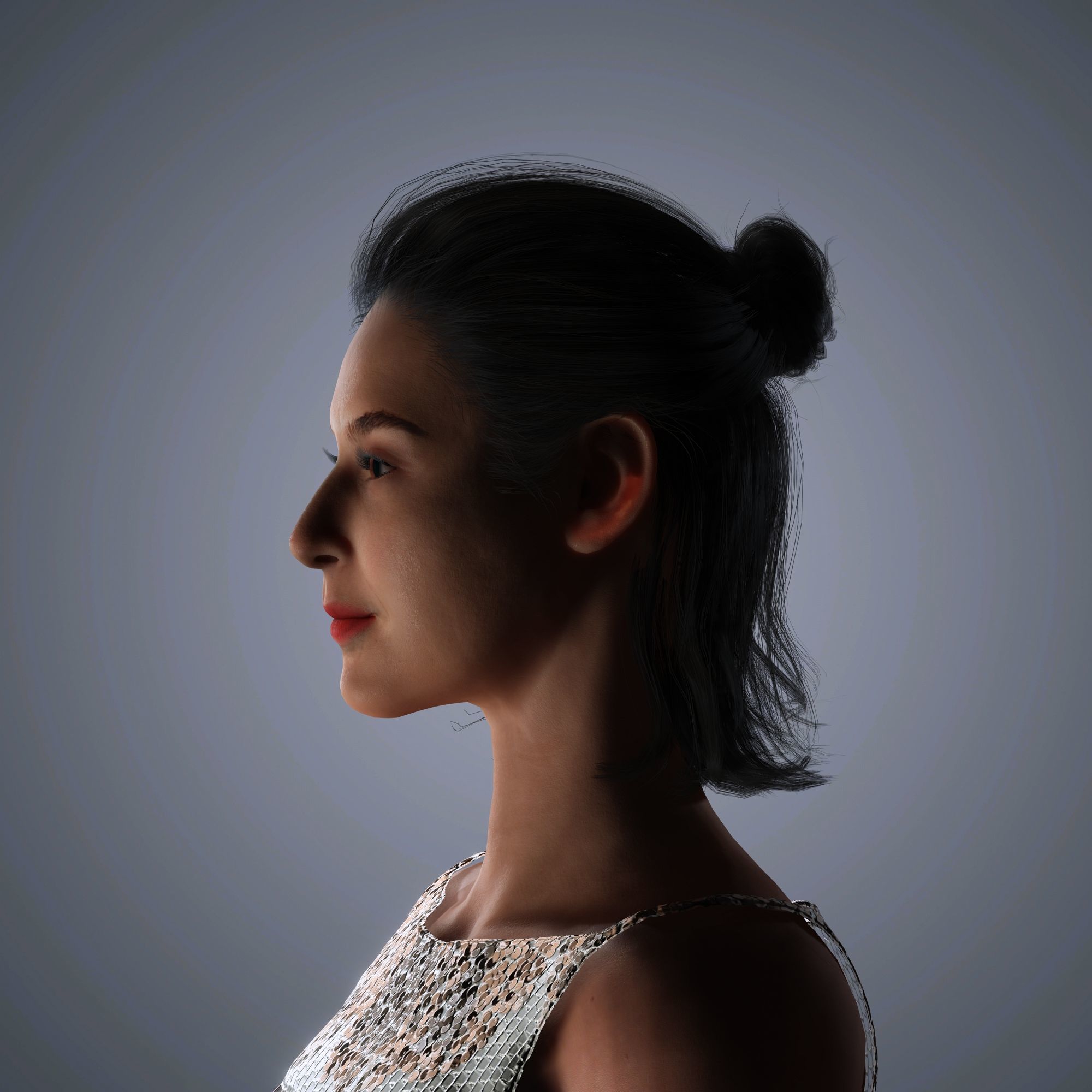 Gal Gadot Character Low-poly 3D model_4