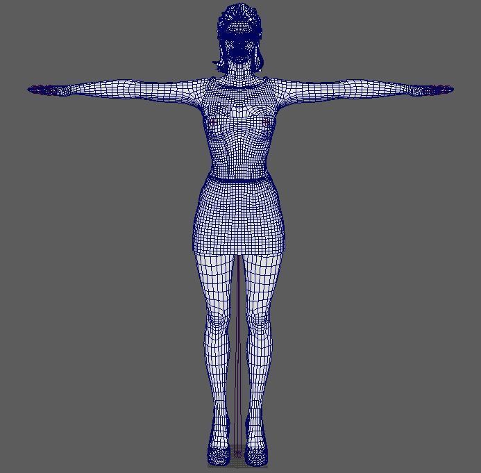 Gal Gadot Character Low-poly 3D model_19