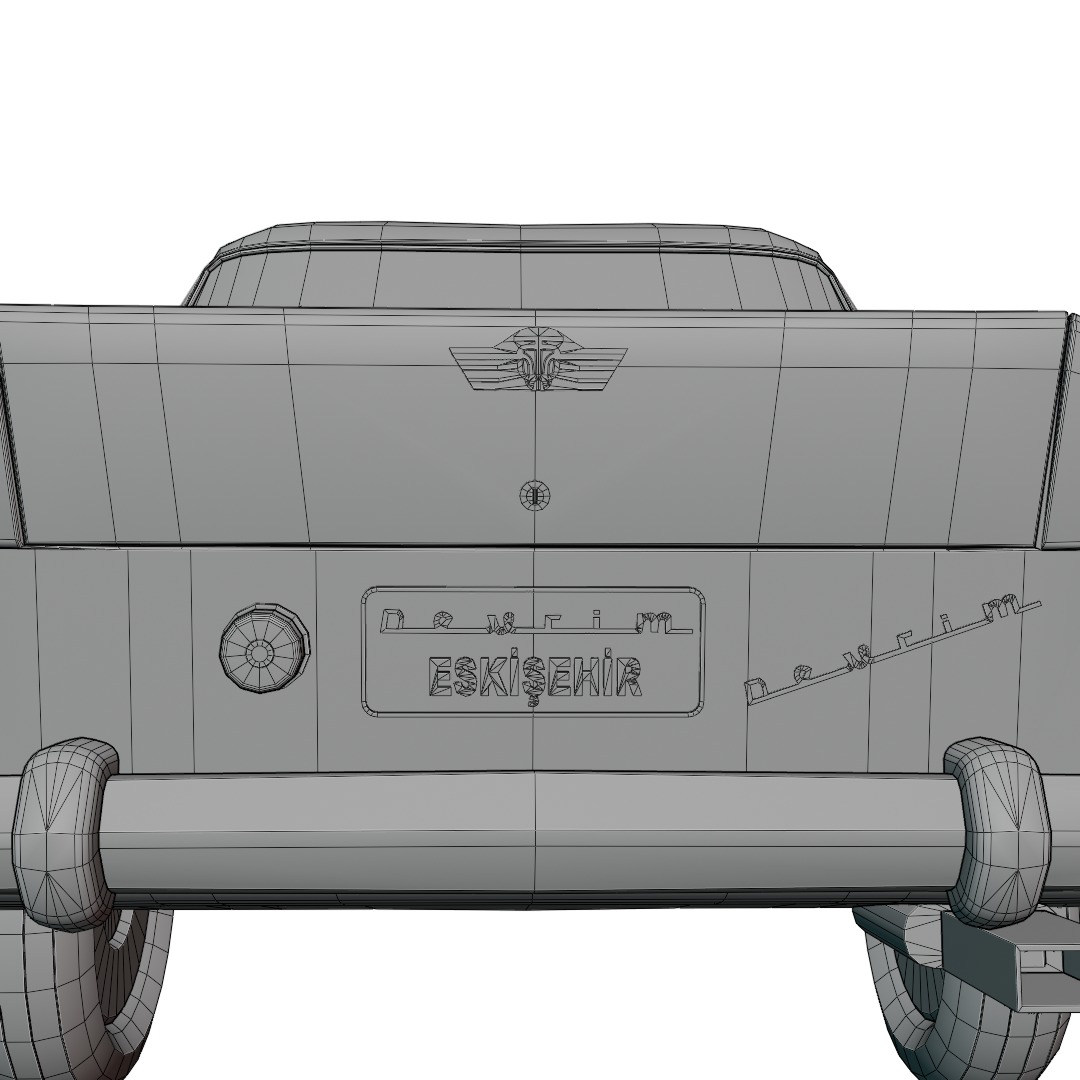 Devrim car Low-poly 3D model_14