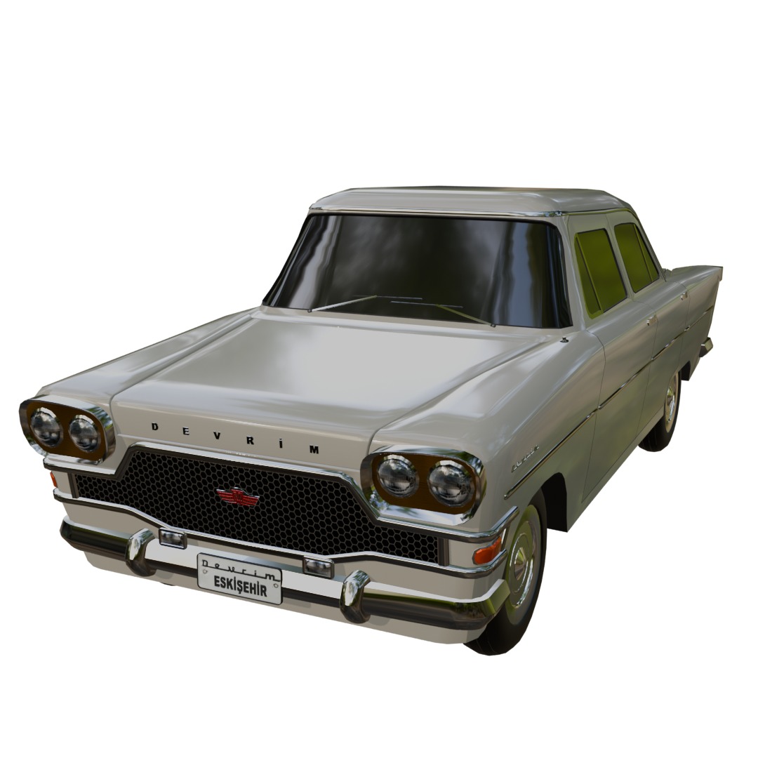 Devrim car Low-poly 3D model_16