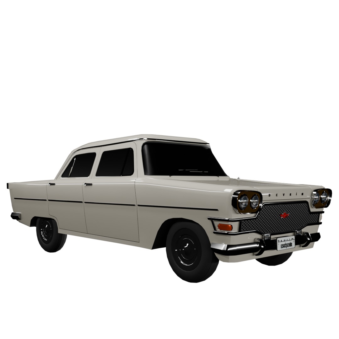 Devrim car Low-poly 3D model_1