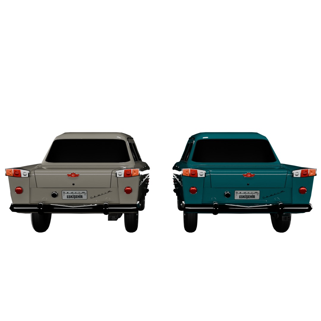 Devrim car Low-poly 3D model_9