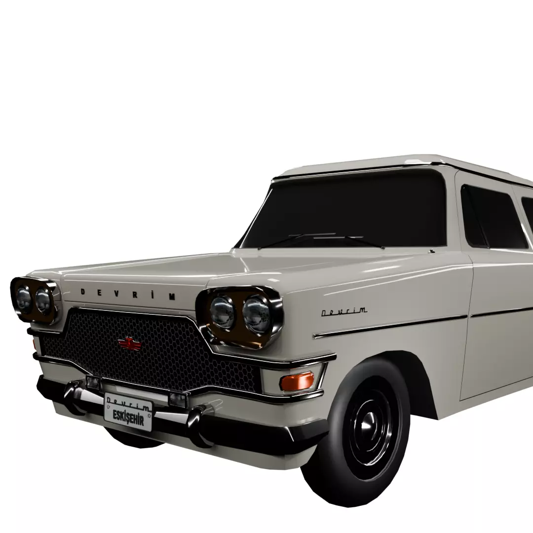 Devrim car Low-poly 3D model_0