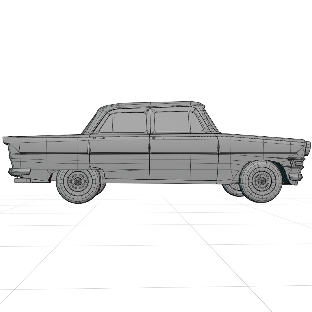 Devrim car Low-poly 3D model_12