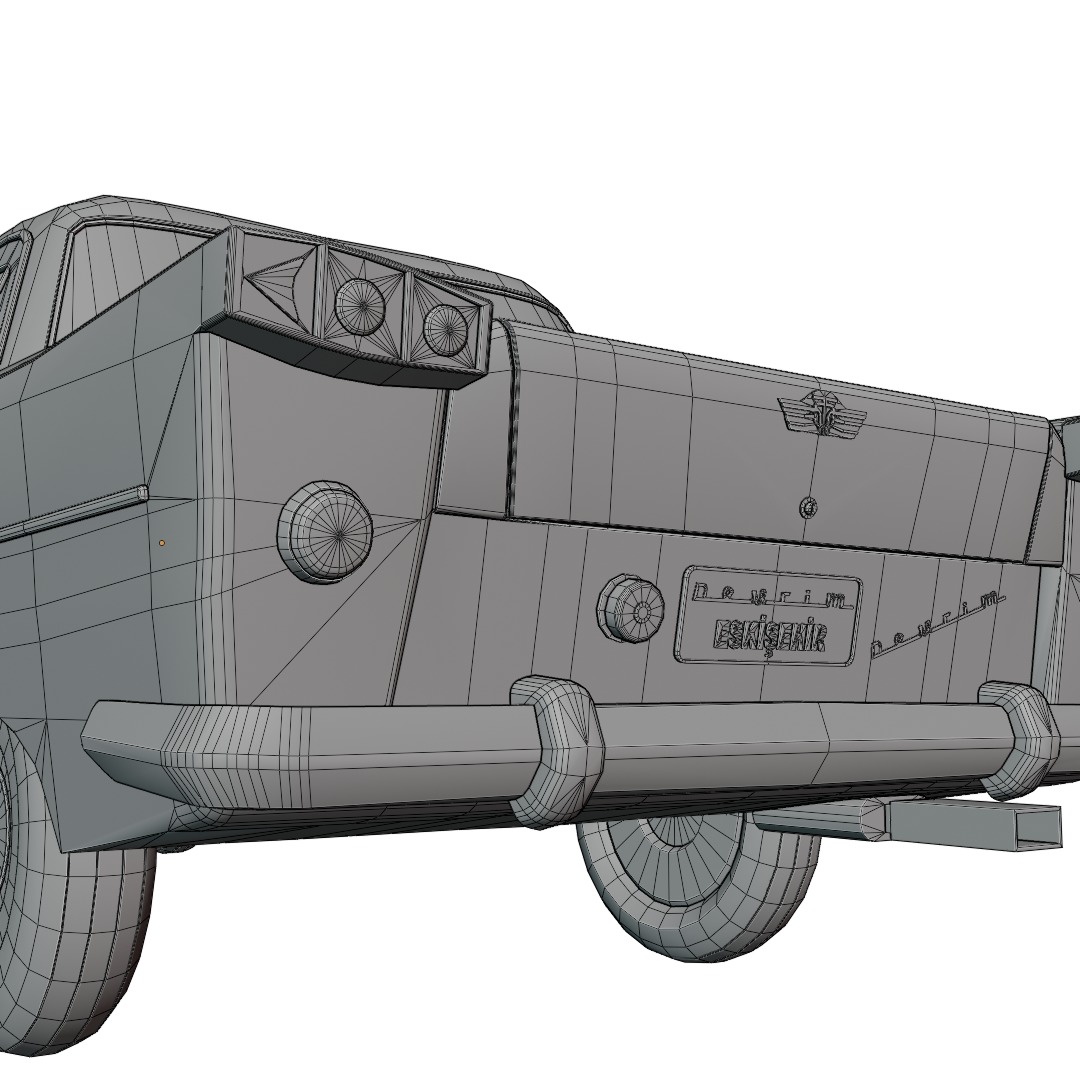 Devrim car Low-poly 3D model_15