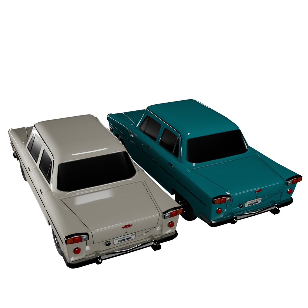 Devrim car Low-poly 3D model_8