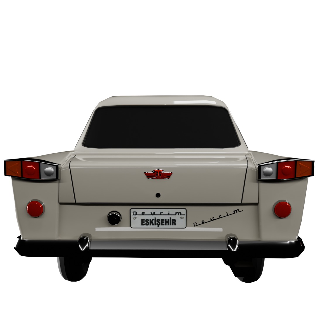Devrim car Low-poly 3D model_4