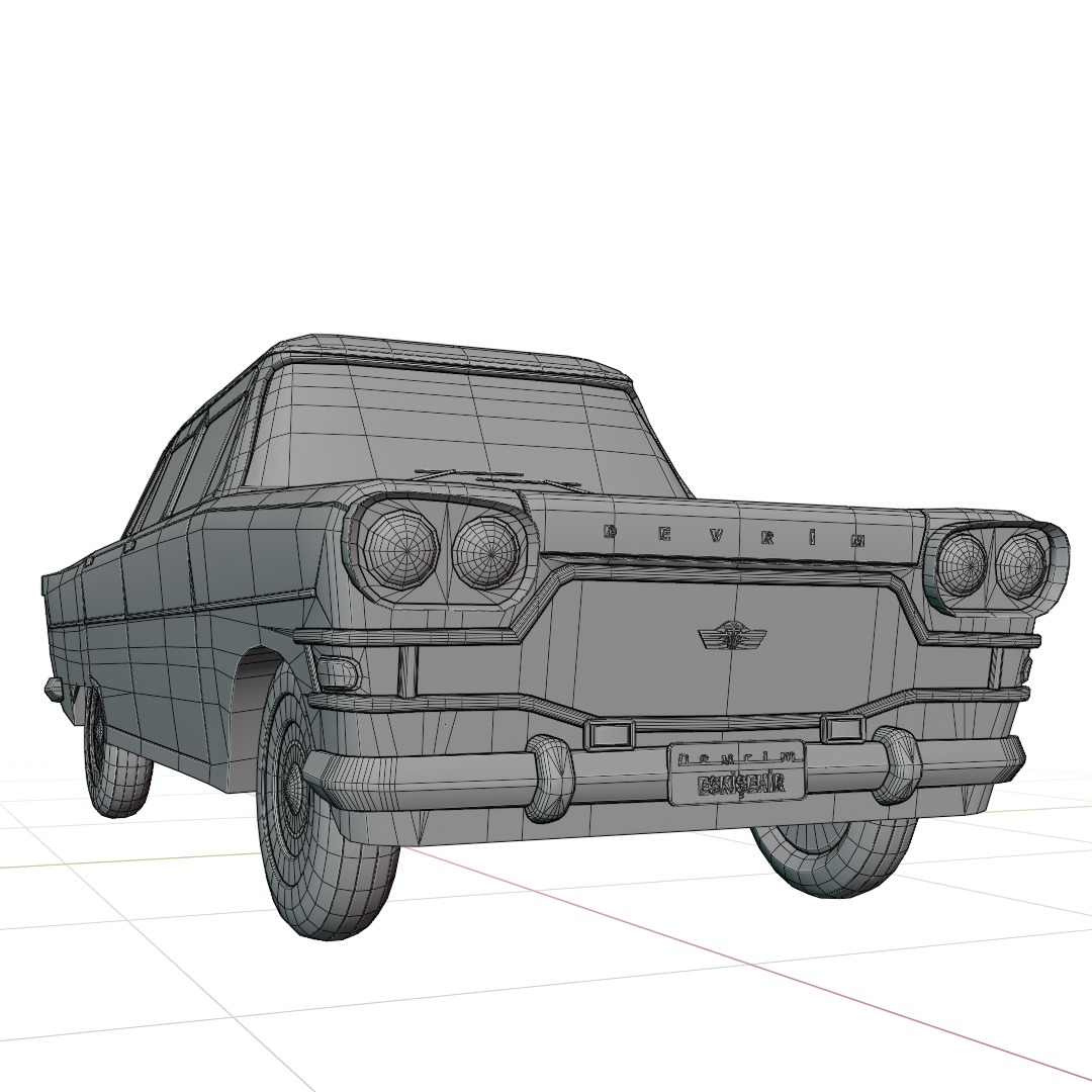 Devrim car Low-poly 3D model_10