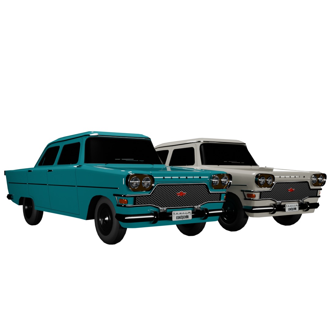 Devrim car Low-poly 3D model_6