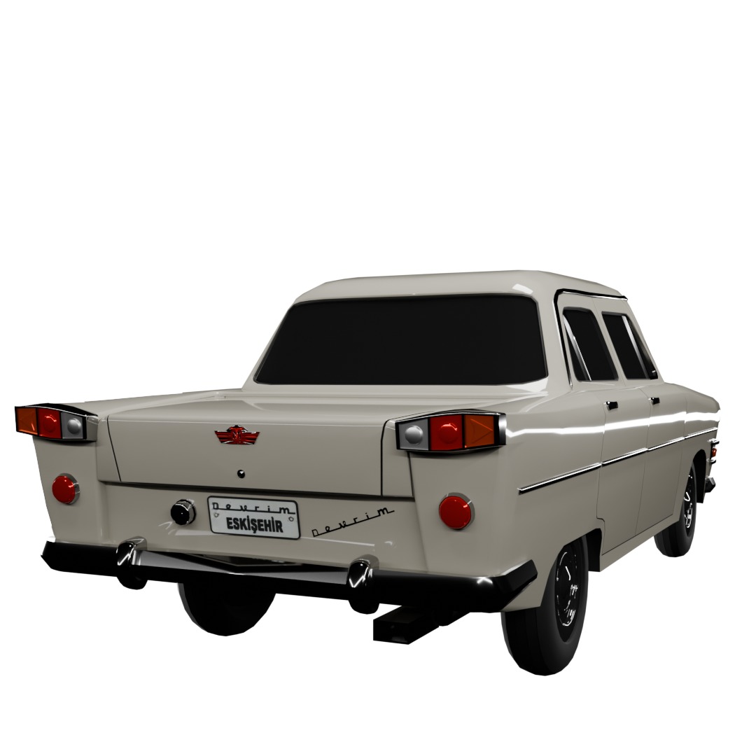 Devrim car Low-poly 3D model_3