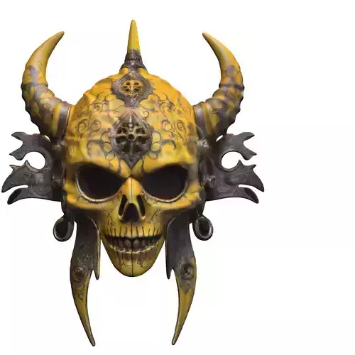 Demonic Horned Skull Mask