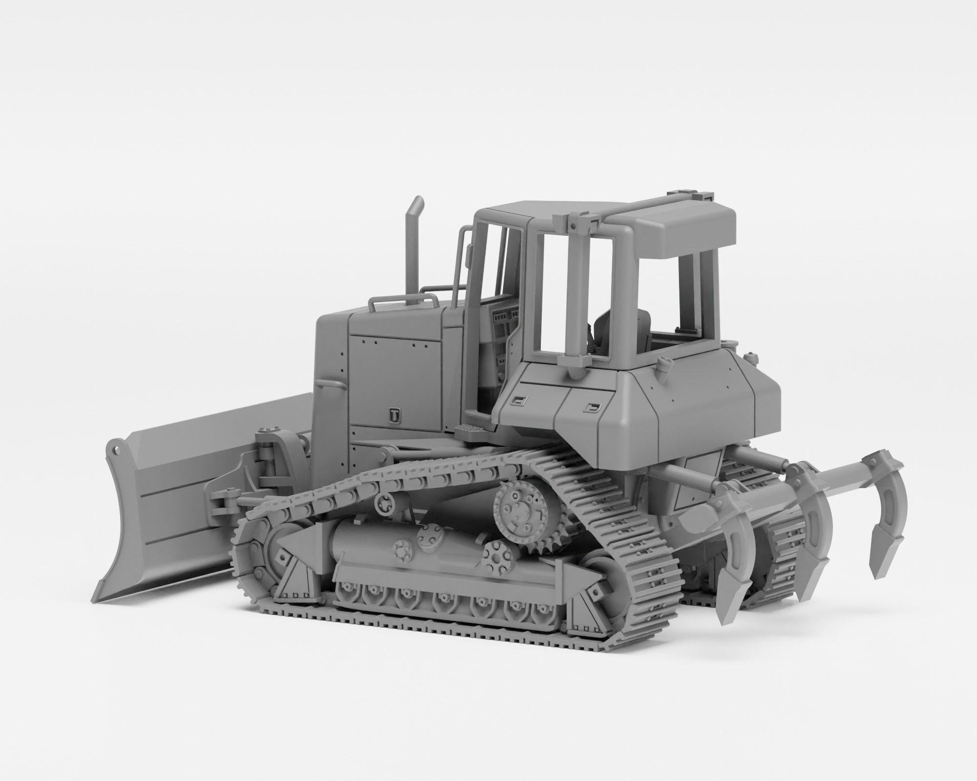 Cat D5N XL - H0 Scale dozer model kit 3D print model_9