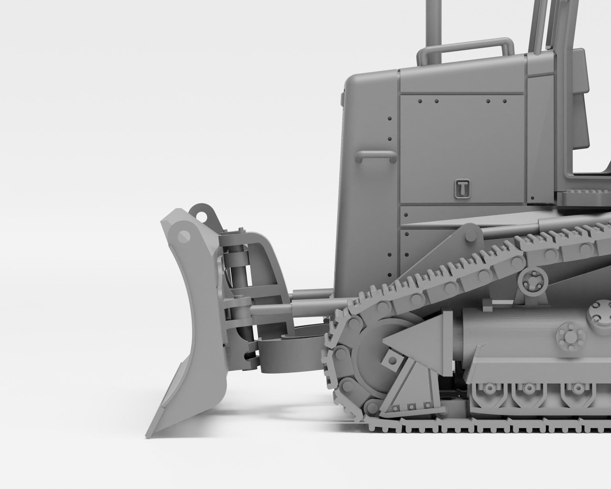 Cat D5N XL - H0 Scale dozer model kit 3D print model_4