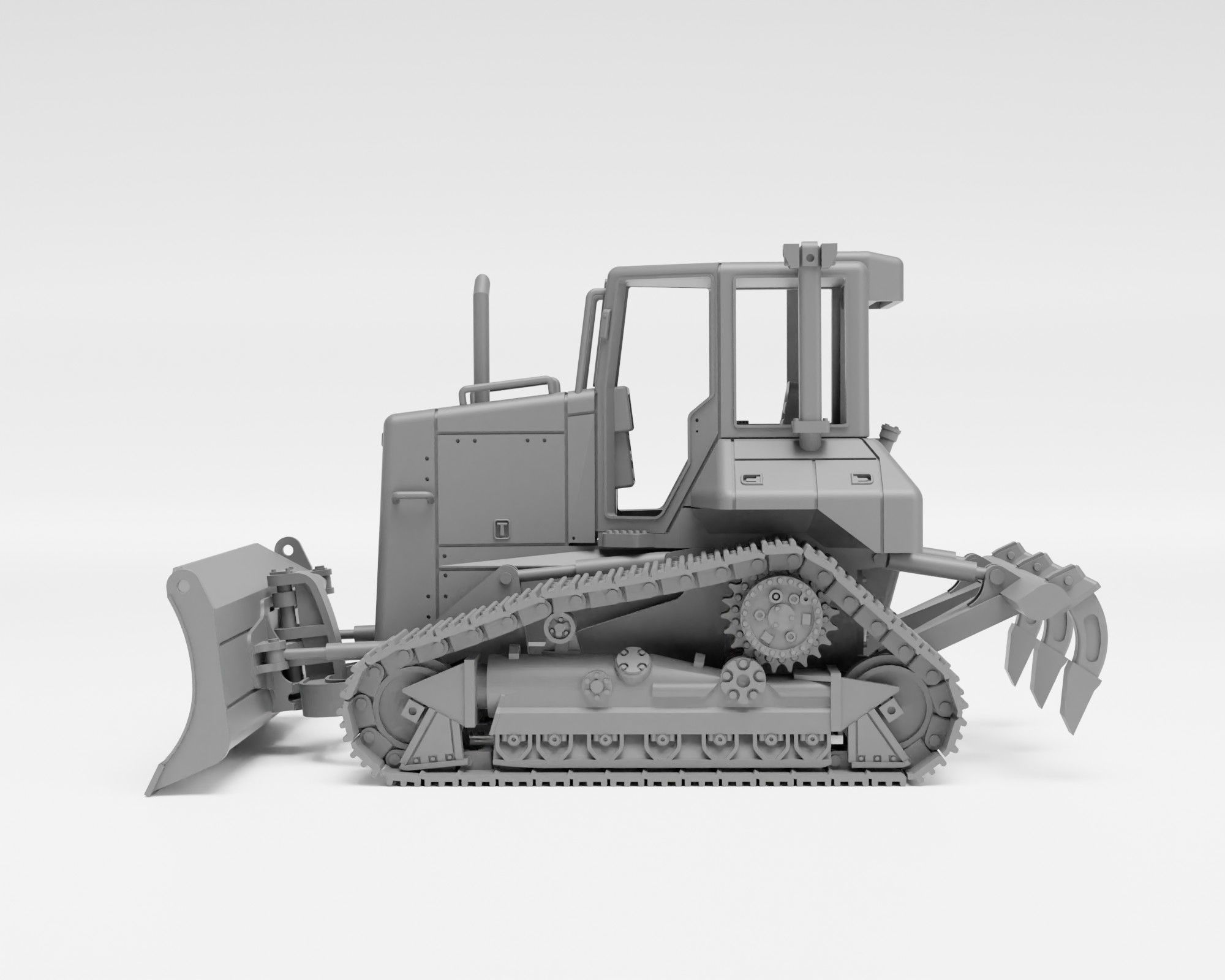 Cat D5N XL - H0 Scale dozer model kit 3D print model_15