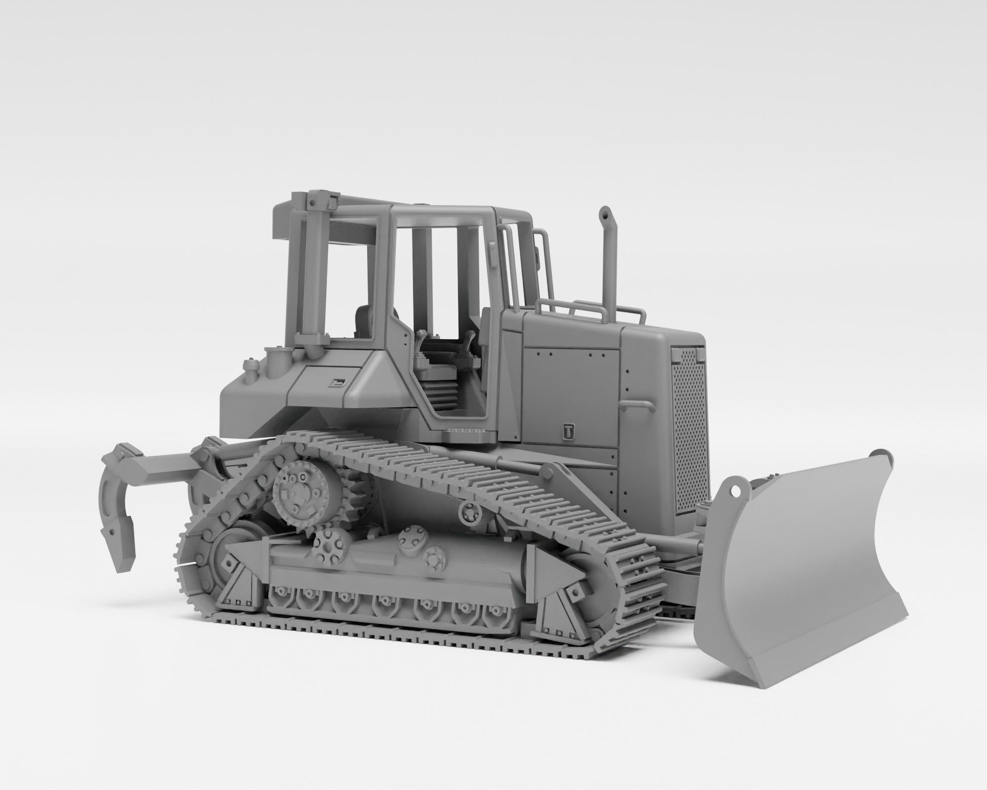 Cat D5N XL - H0 Scale dozer model kit 3D print model_16