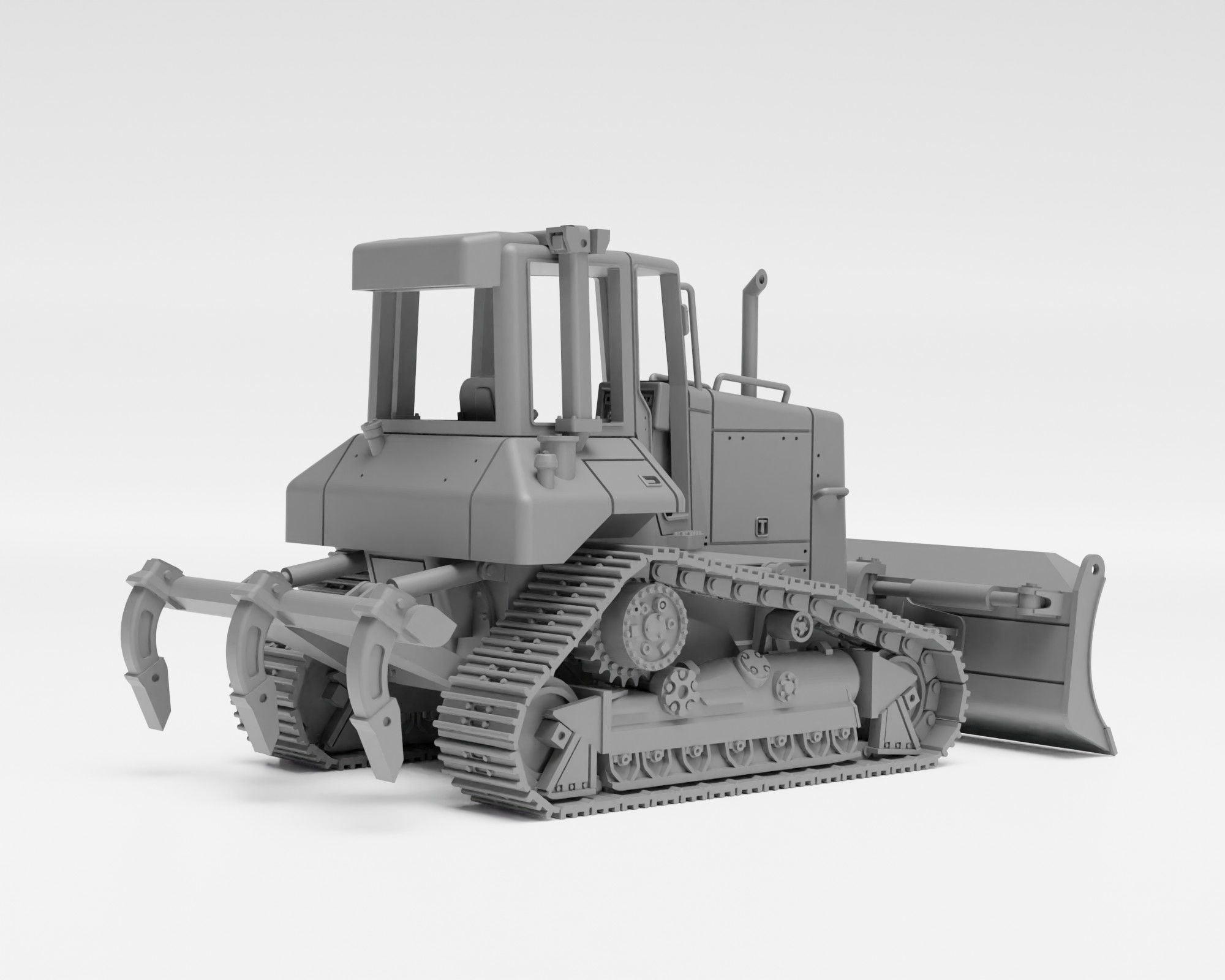 Cat D5N XL - H0 Scale dozer model kit 3D print model_11
