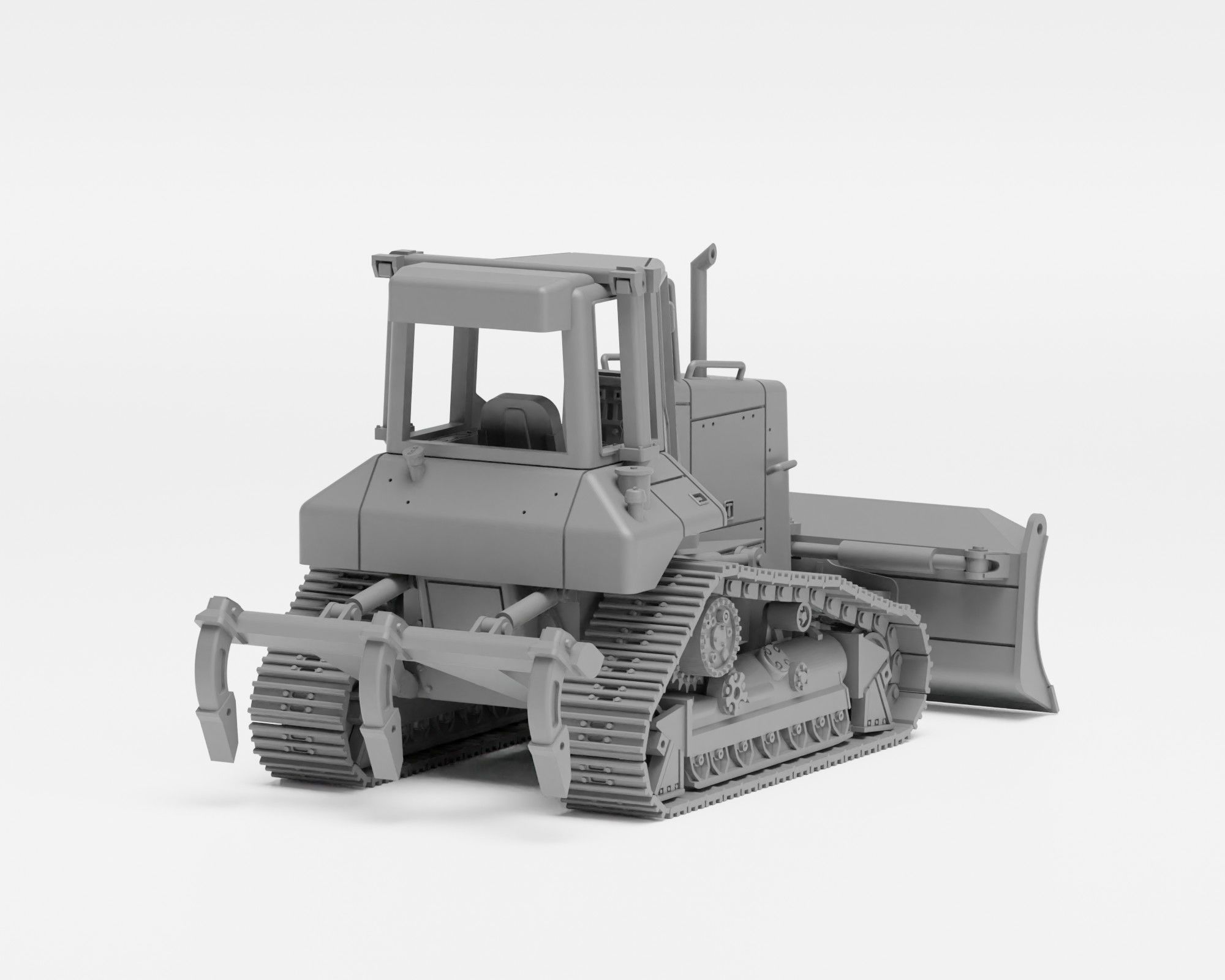 Cat D5N XL - H0 Scale dozer model kit 3D print model_13