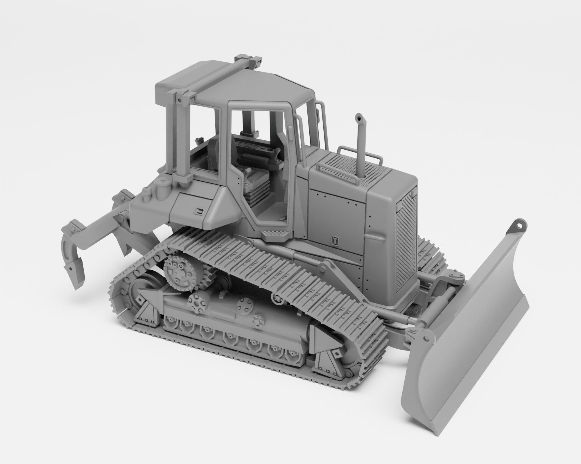 Cat D5N XL - H0 Scale dozer model kit 3D print model_10