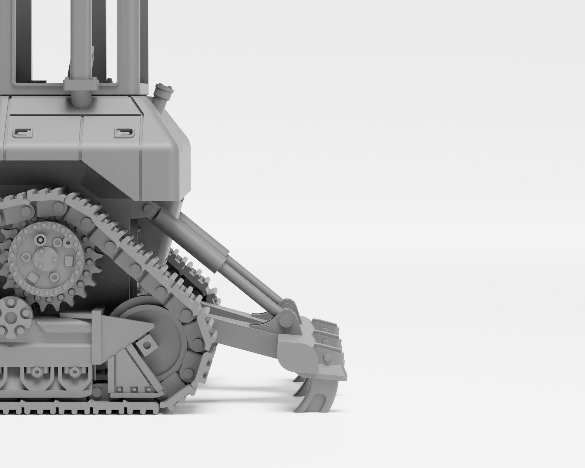 Cat D5N XL - H0 Scale dozer model kit 3D print model_7