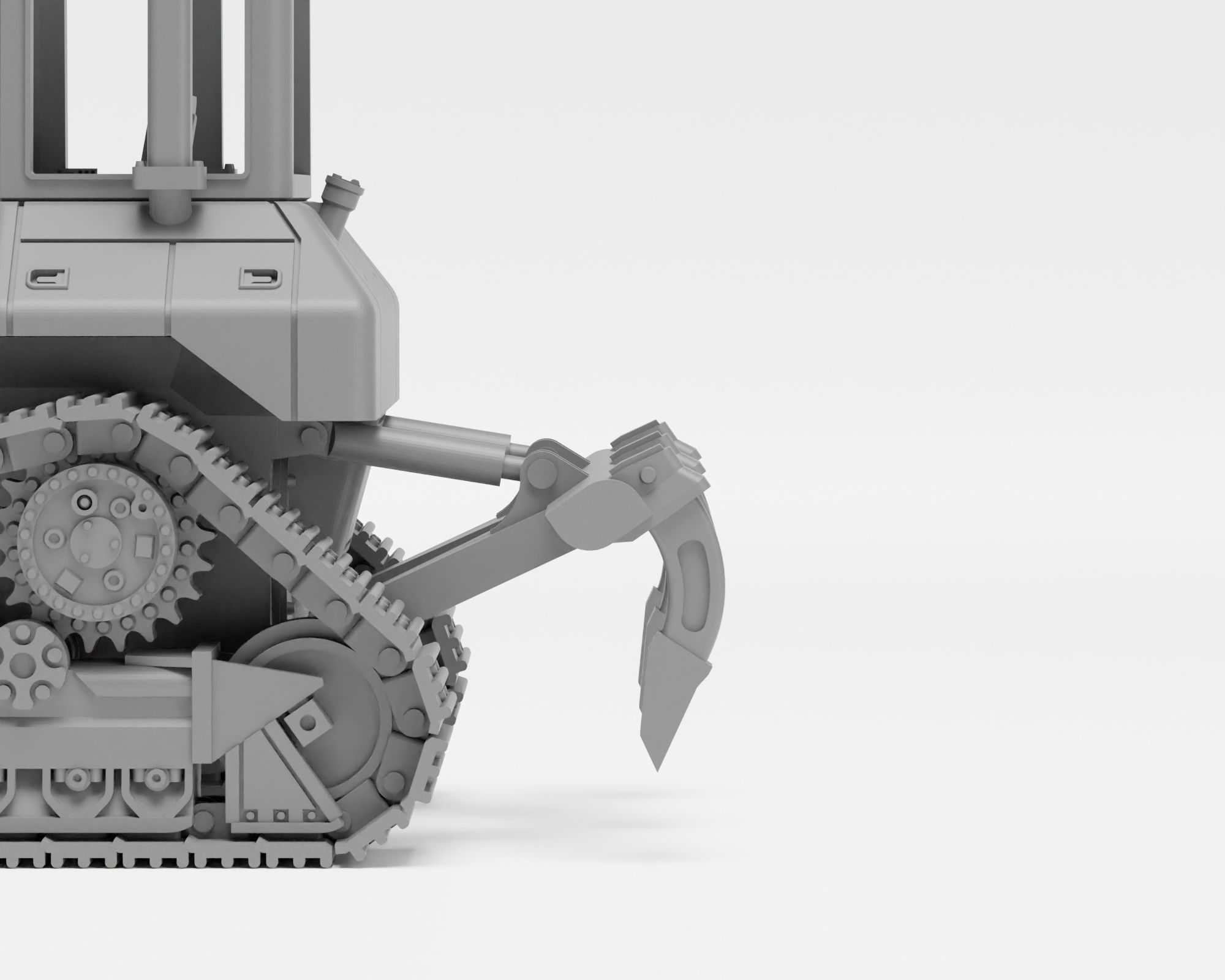 Cat D5N XL - H0 Scale dozer model kit 3D print model_8