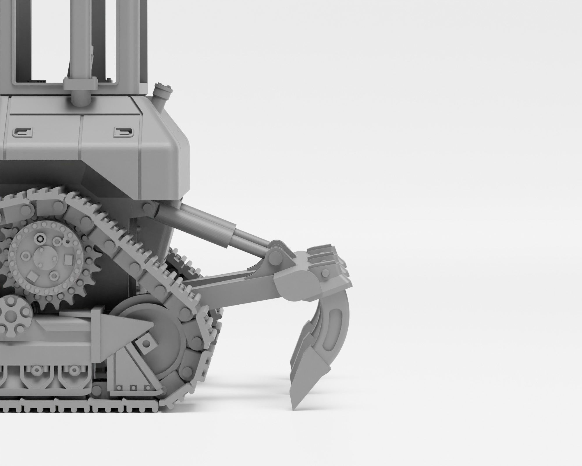 Cat D5N XL - H0 Scale dozer model kit 3D print model_6