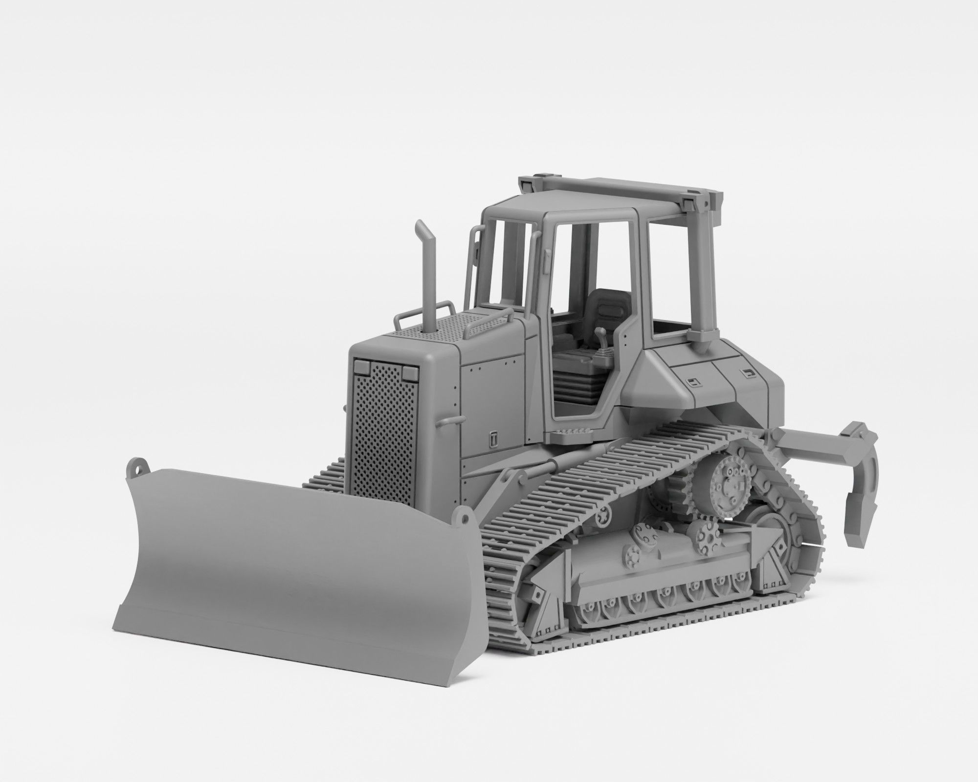 Cat D5N XL - H0 Scale dozer model kit 3D print model_3