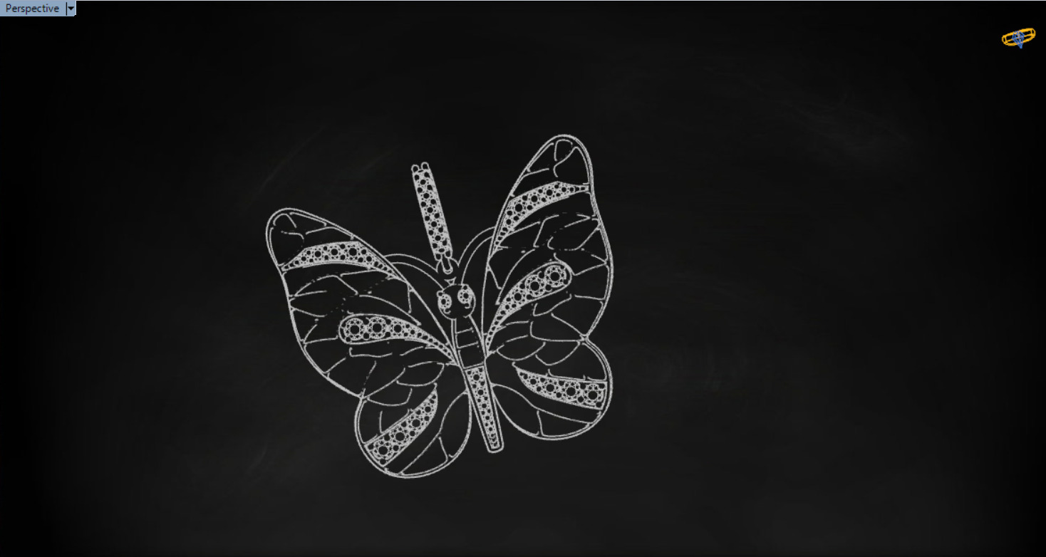 gold butterfly pendant jp0098 3D print model_19