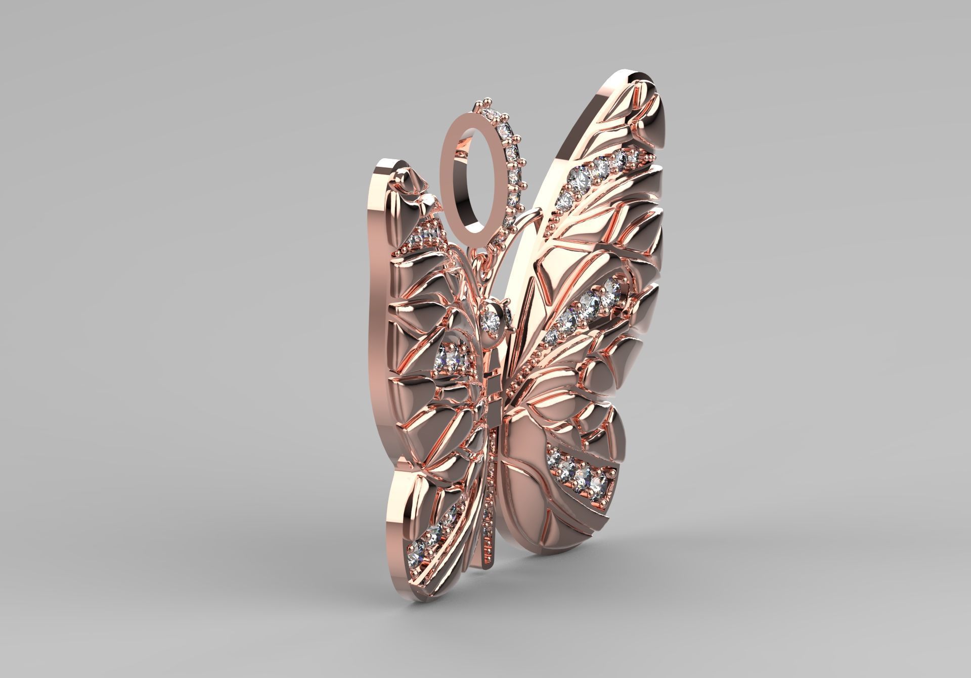 gold butterfly pendant jp0098 3D print model_18