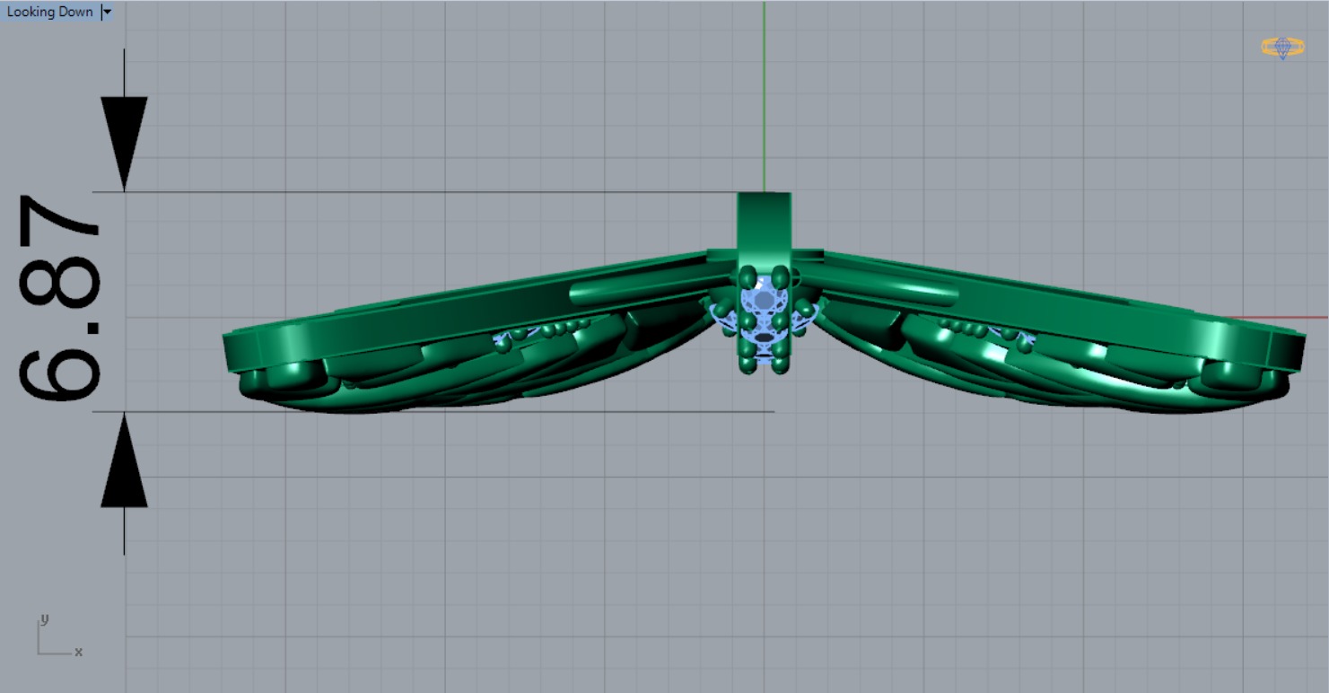 gold butterfly pendant jp0098 3D print model_6