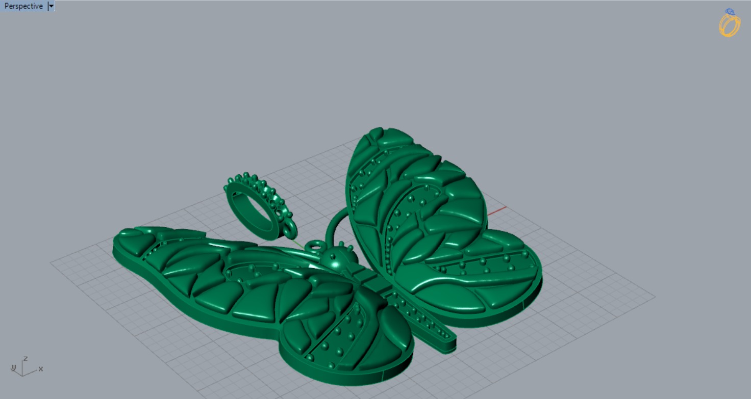 gold butterfly pendant jp0098 3D print model_20