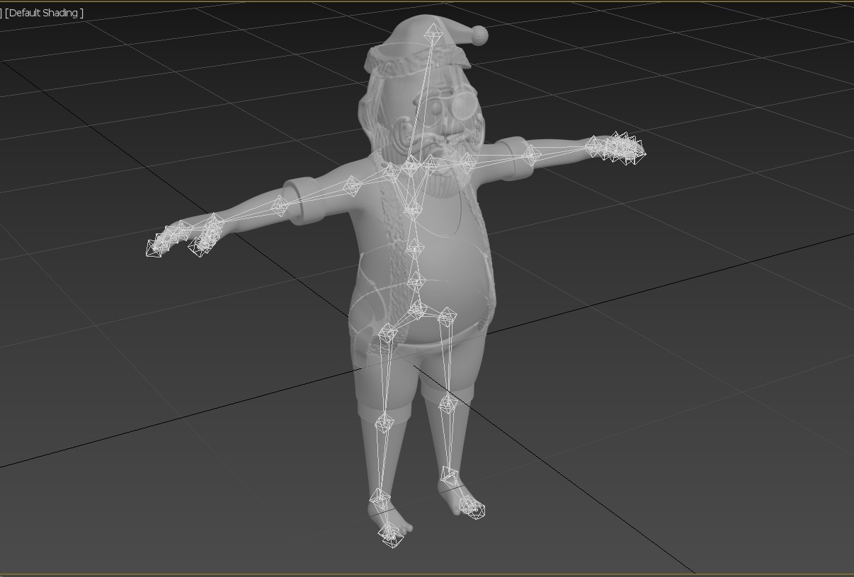 santa laundry rigged 3D print model_4