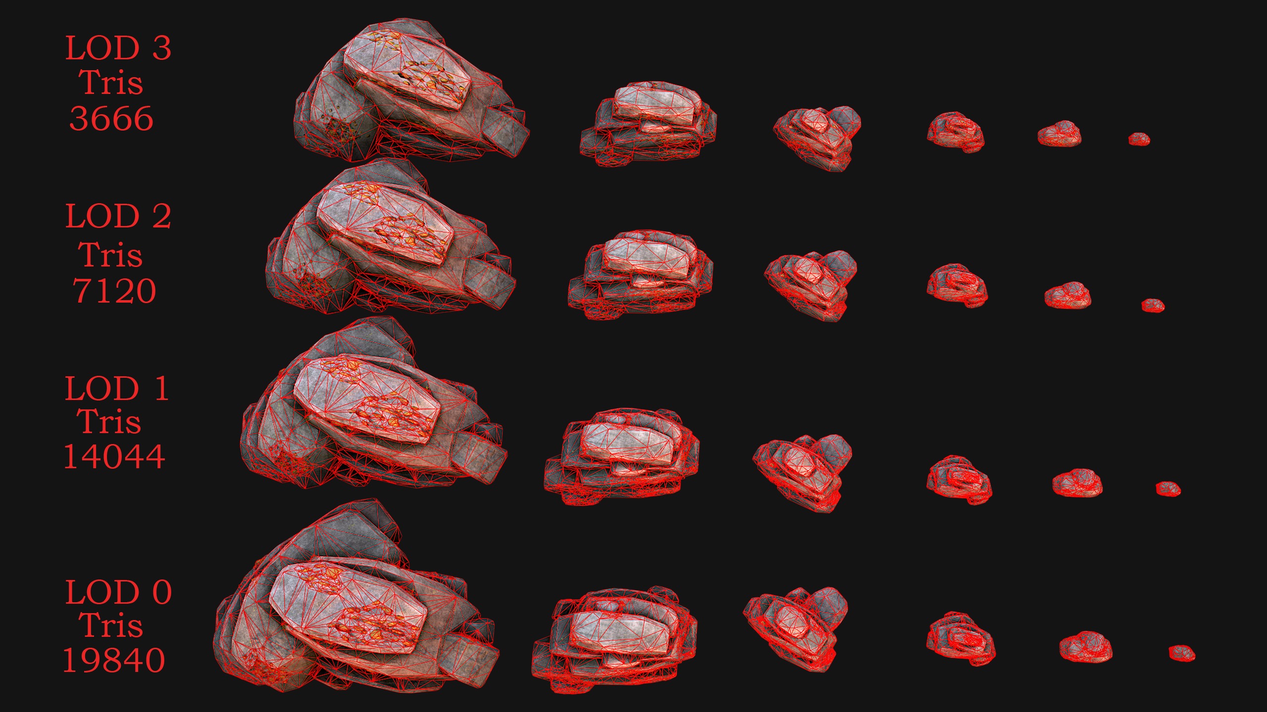 Ore Iron Gems Metal Crystals Minerals Industrial Resources Set Low-poly 3D model_27