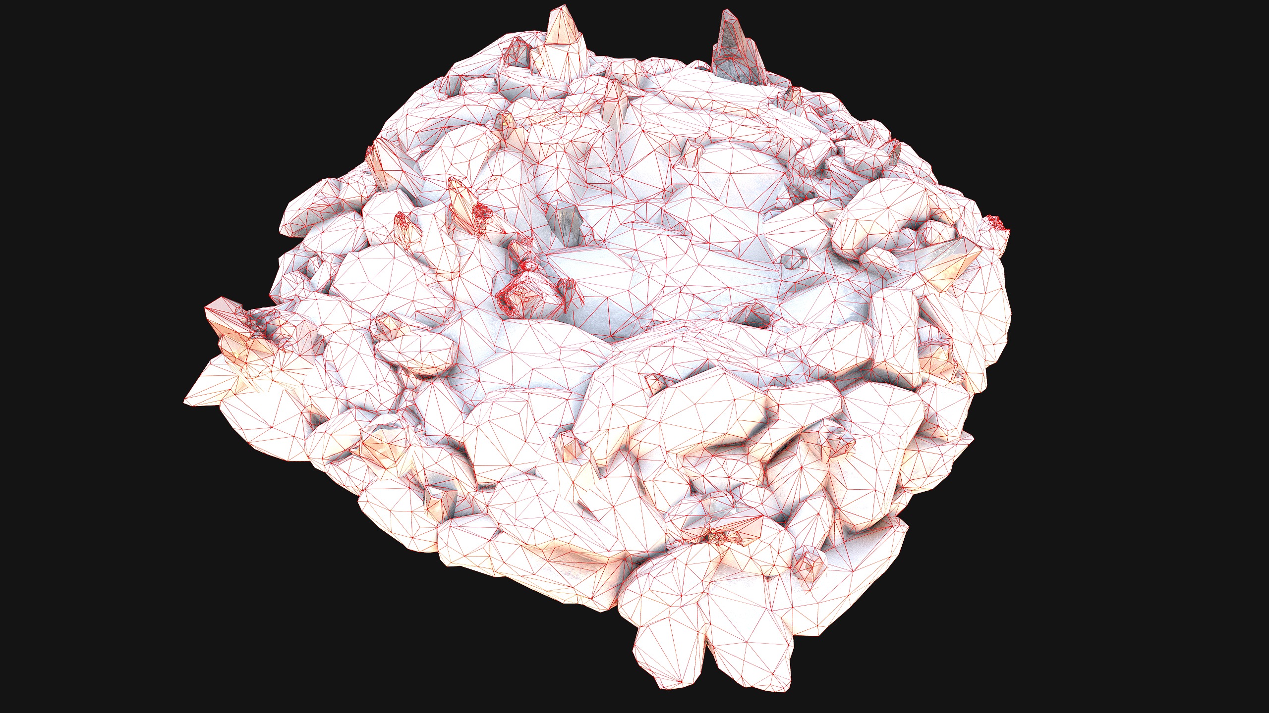 Ore Iron Gems Metal Crystals Minerals Industrial Resources Set Low-poly 3D model_66