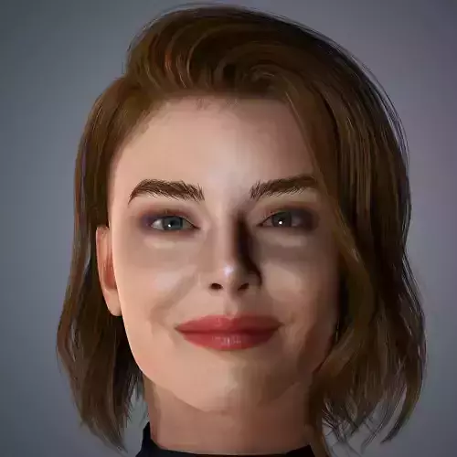 Emma Stone Character Low-poly 3D model