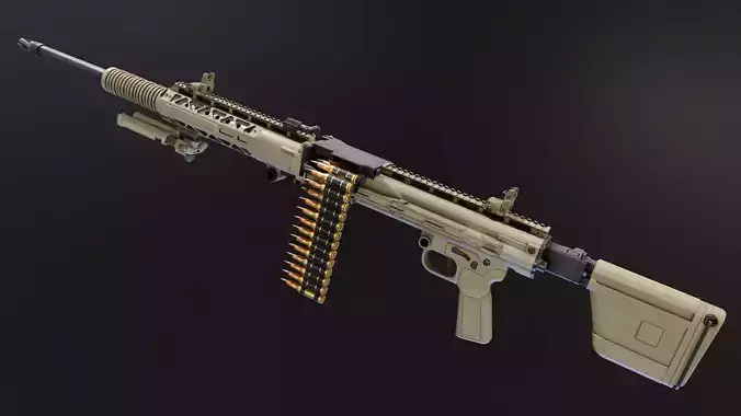 REAPR Machine Gun Low-poly 3D model
