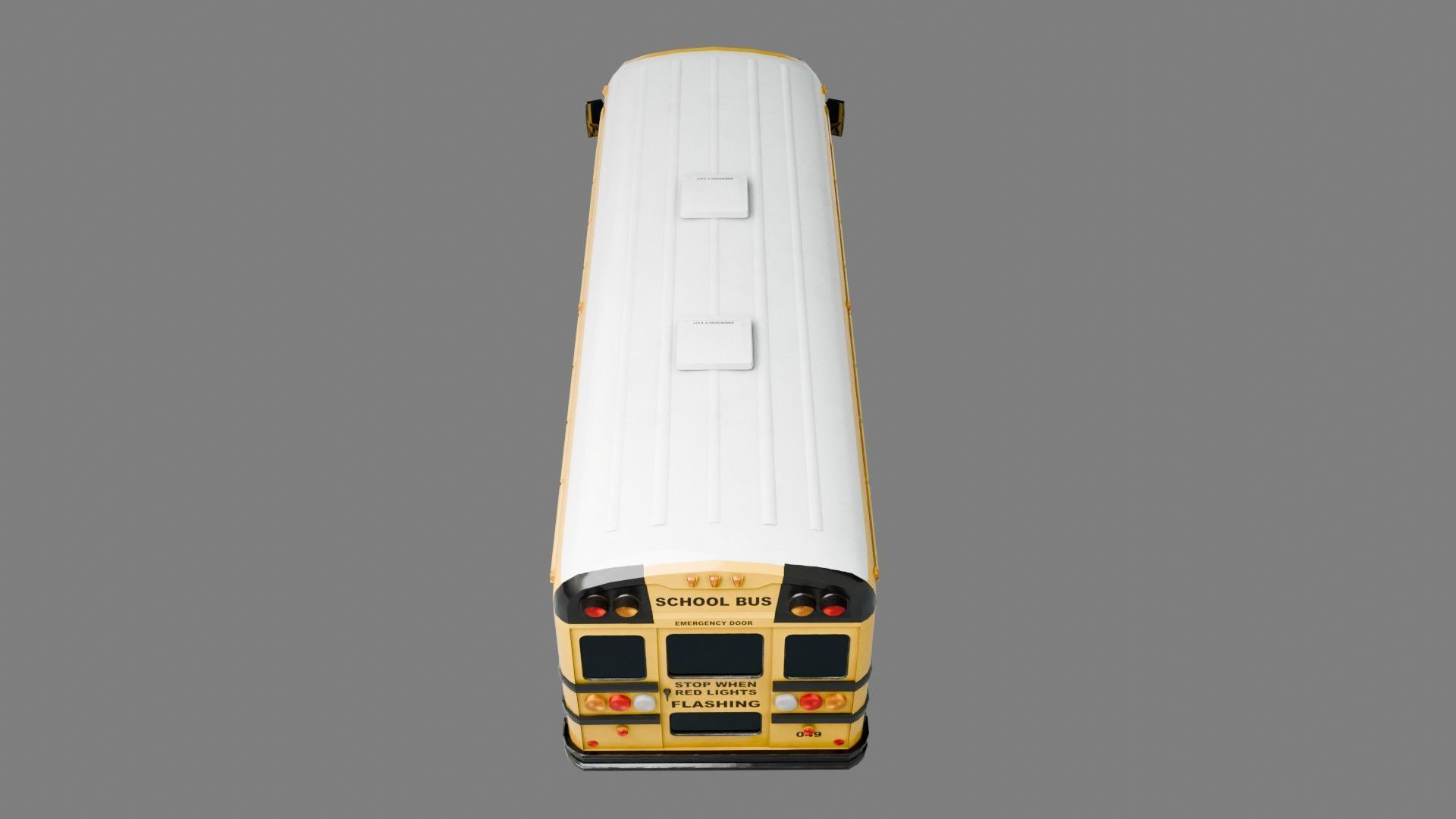 Low Poly School Bus with 4K Textures Low-poly 3D model_9