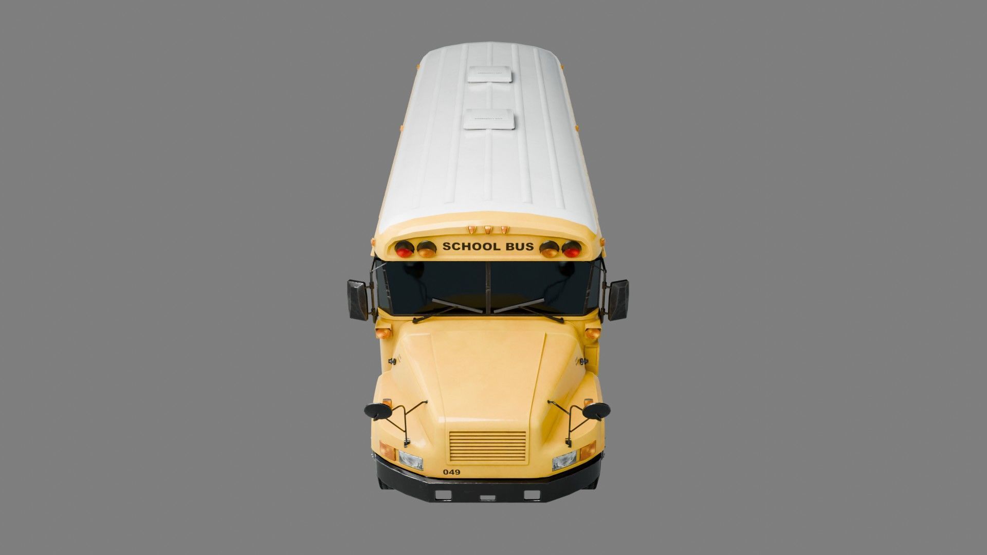 Low Poly School Bus with 4K Textures Low-poly 3D model_12