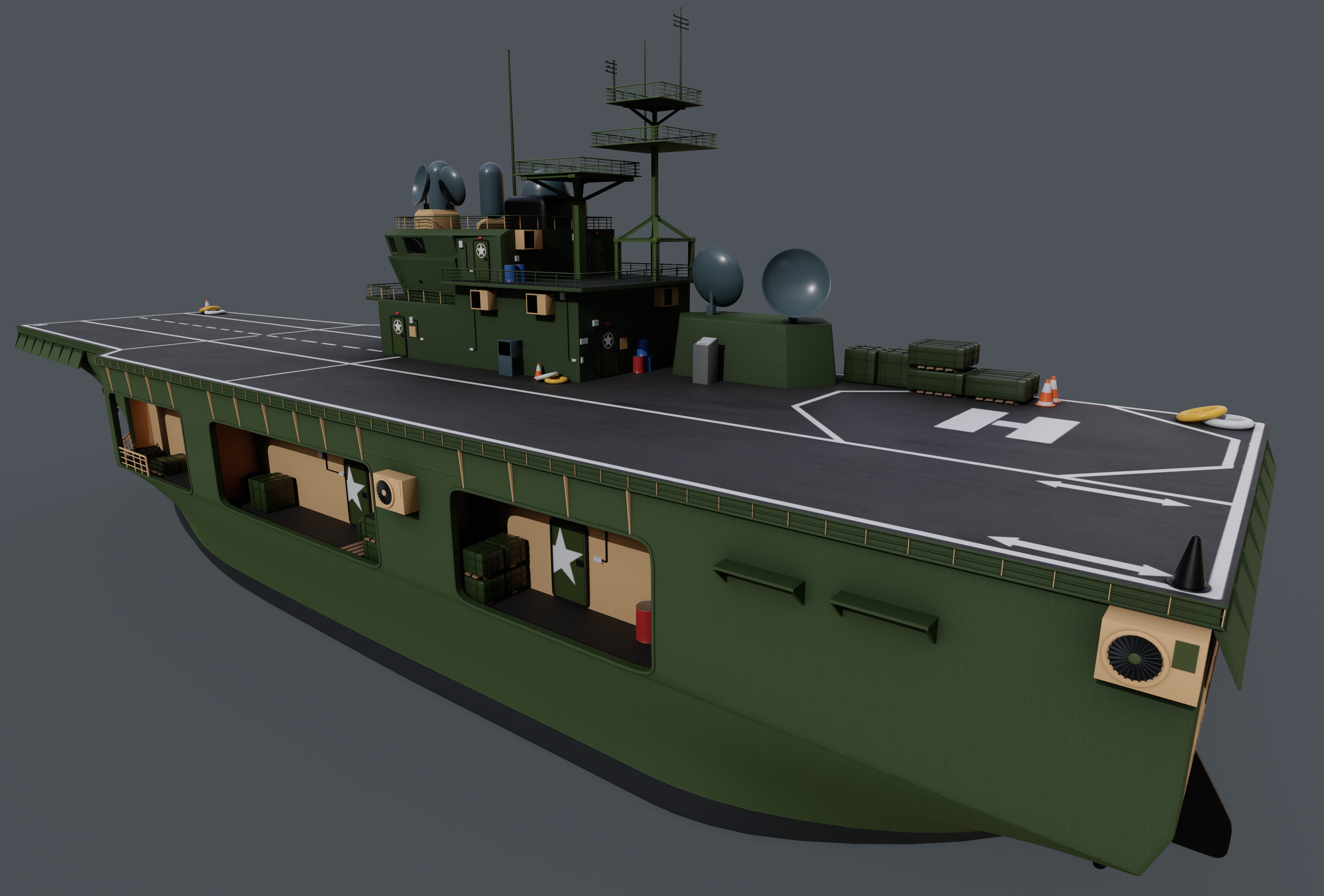 Assault Ship 3D model_3