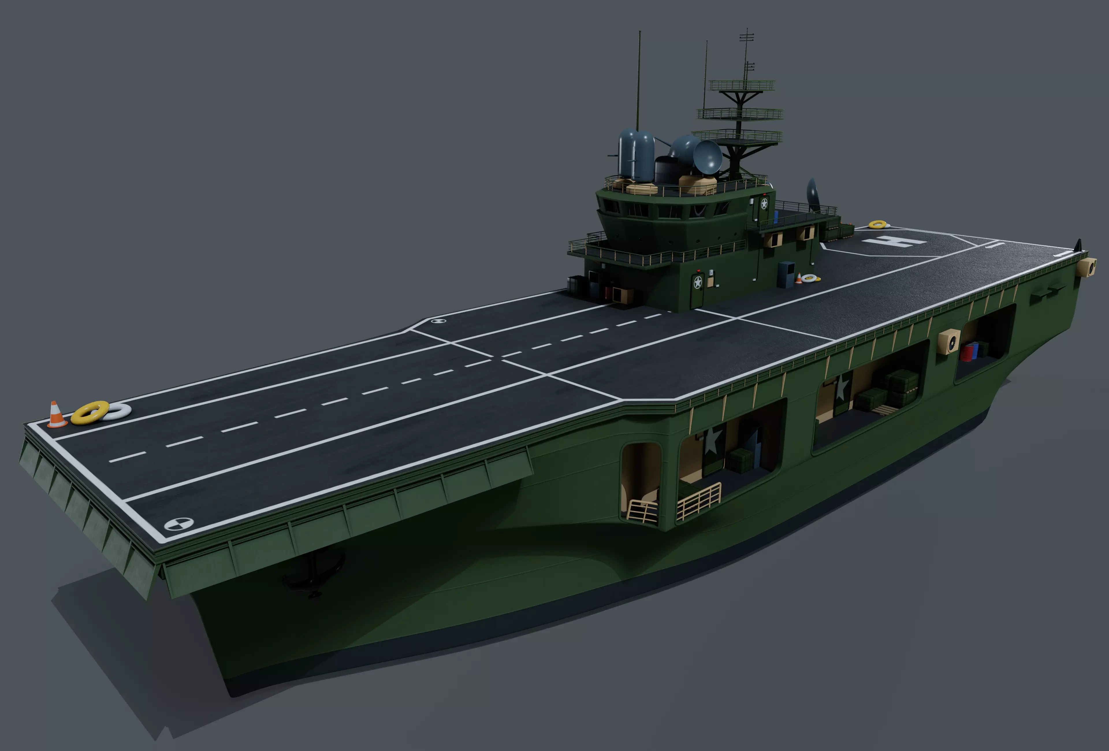 Assault Ship 3D model_0