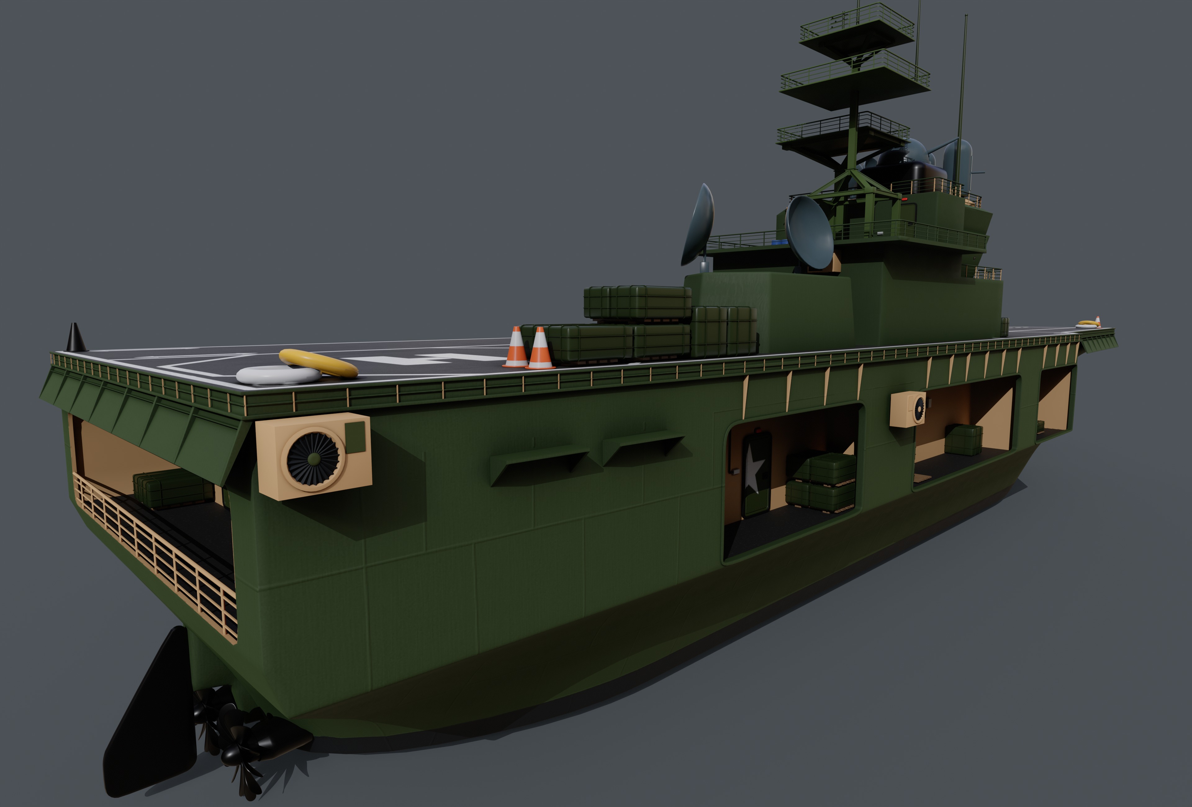 Assault Ship 3D model_5