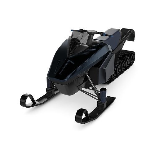 9 Wheel Snowmobile 3D model