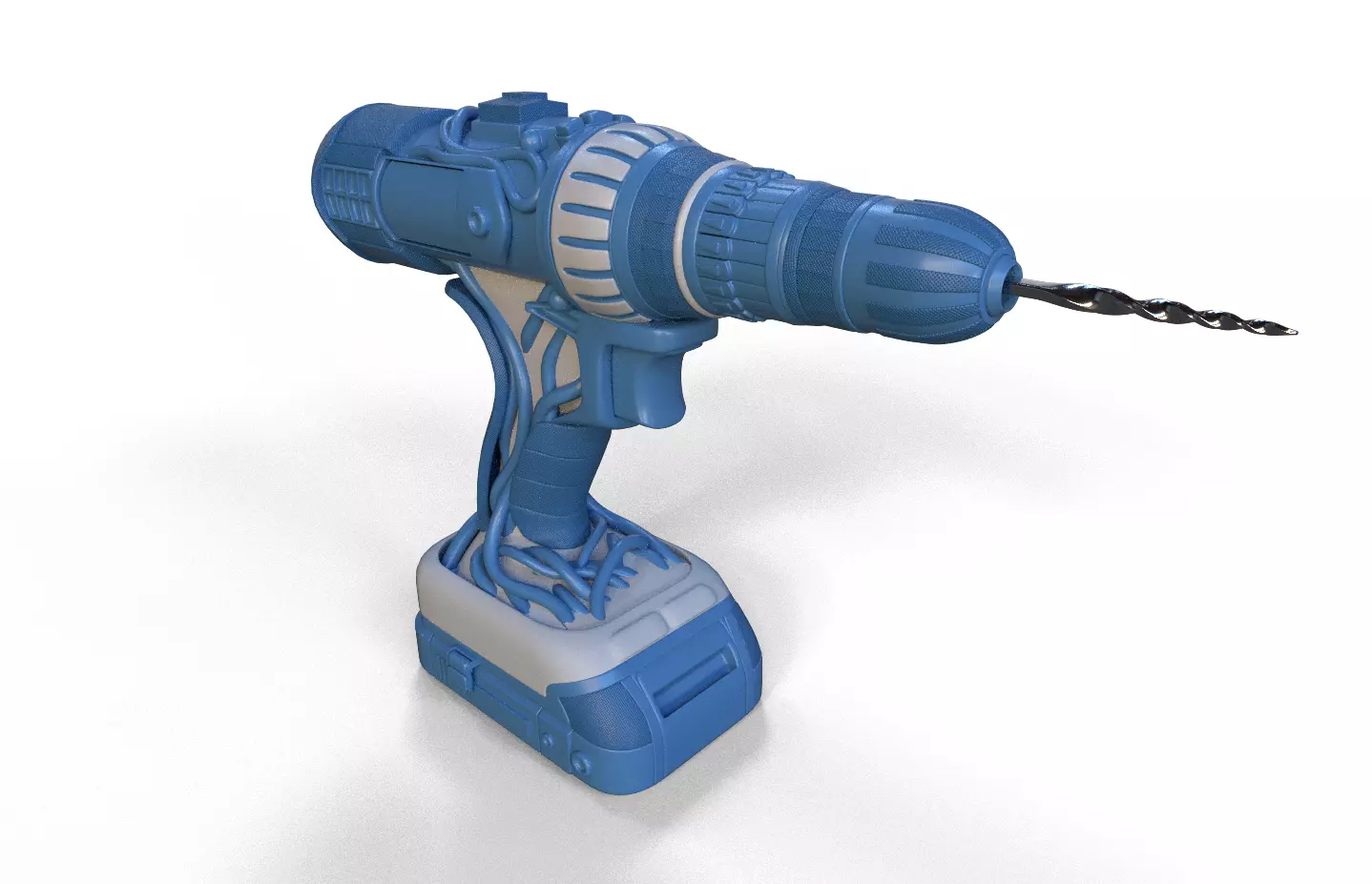Corded Drill 3D model_0