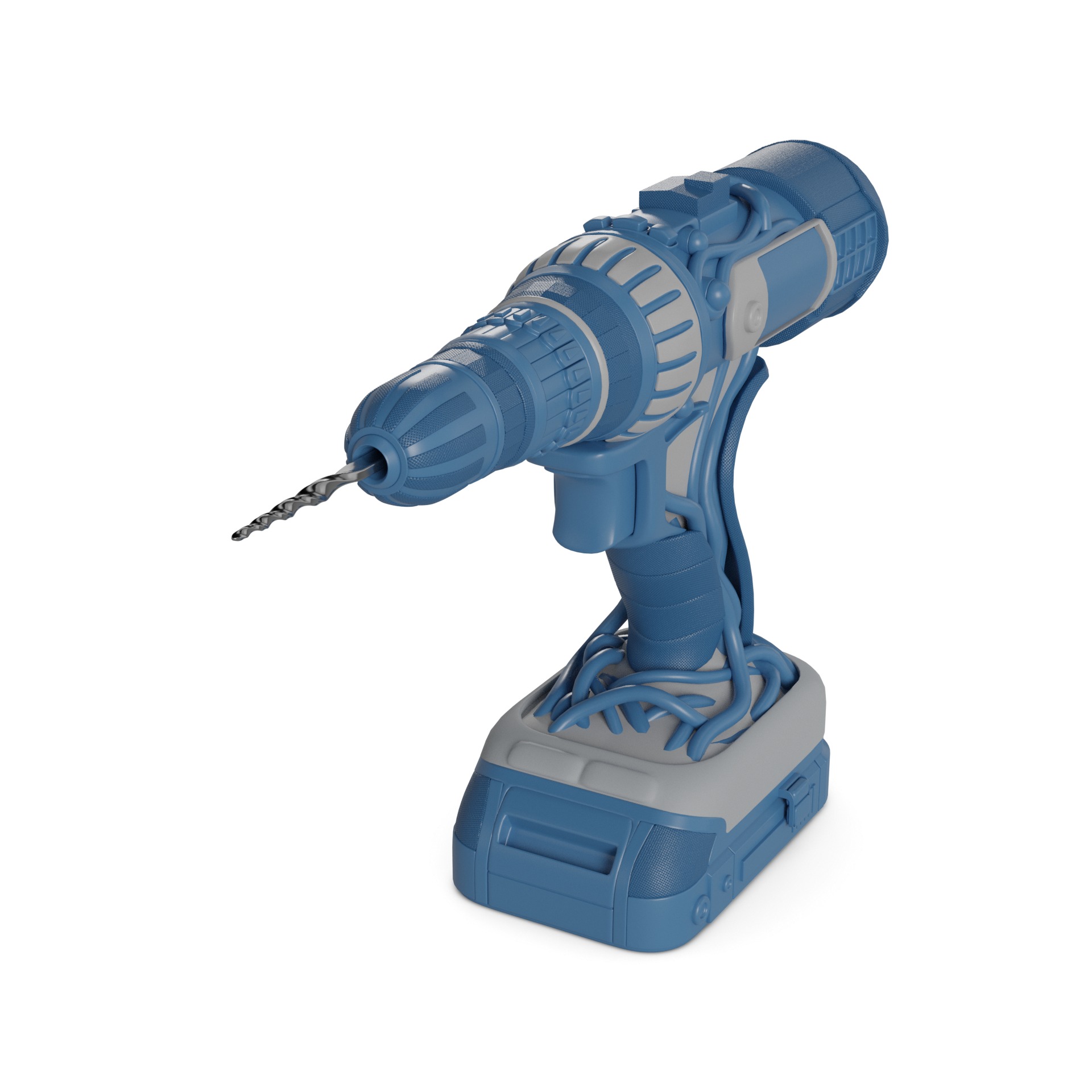 Corded Drill 3D model_5