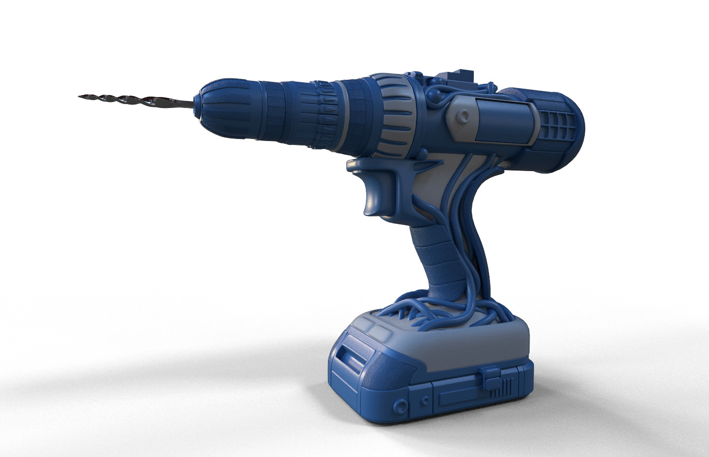 Corded Drill 3D model_2
