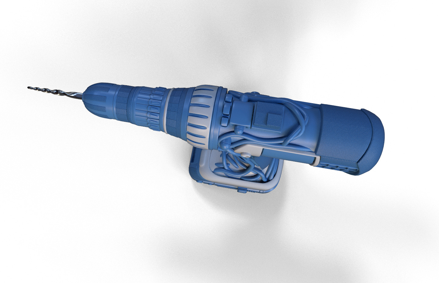 Corded Drill 3D model_4