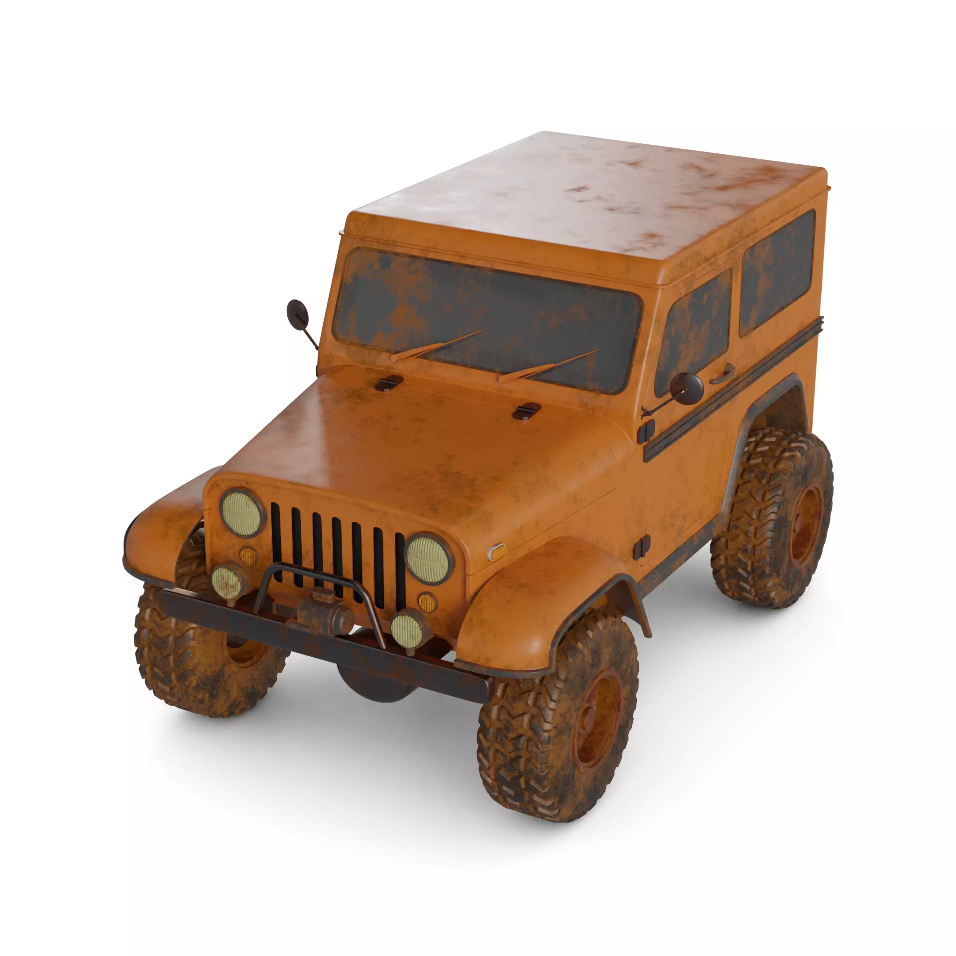 Dedicated Off Road car 3D model_0