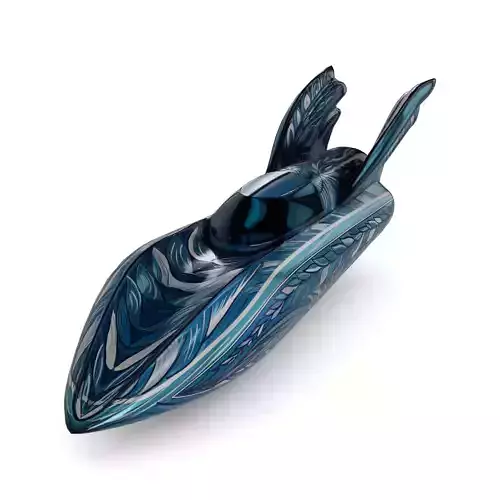 Racing Iceboat Low-poly 3D model